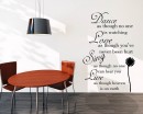 Dance Love Sing Live Quote Wall Stickers Home Lettering Quote Wall Decal